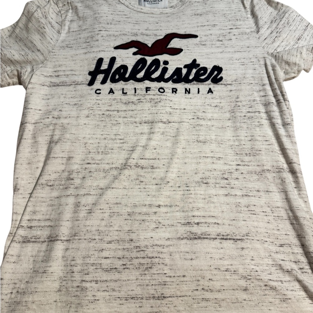 Hollister Cream and Black Short Sleeve Tee - Picture 3 of 5